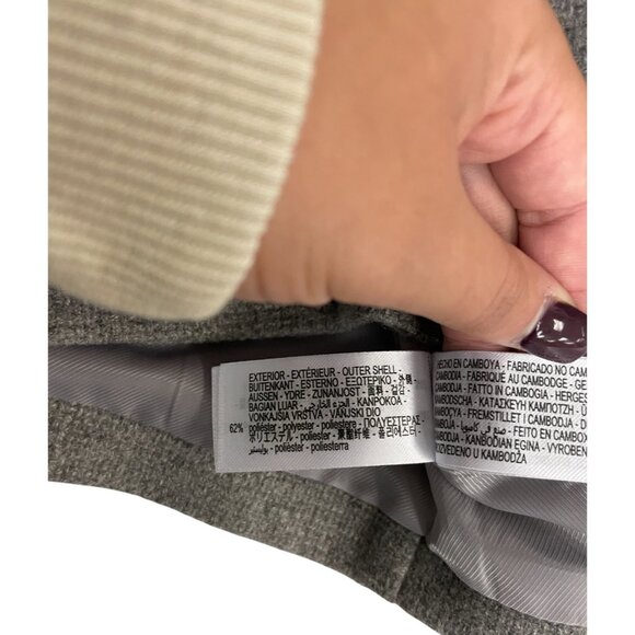 Zara Womens Jacket Blazer S Small Gray Round Neck Gold Button 3046/020 NWT - Picture 12 of 16